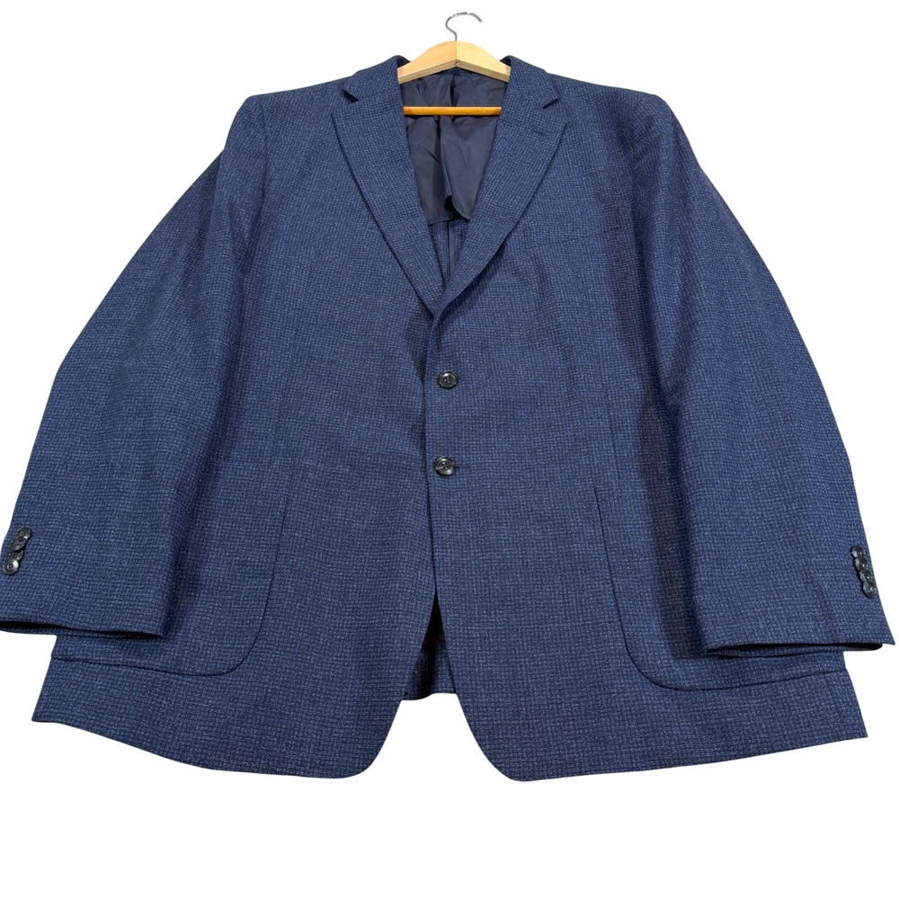 NEW Jos A Bank 1905 Brr Mens 50L Tailored Fit Blue Wool Blend Blazer Sport Coat